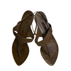 Vintage Narciso Rodriguez Flatform Sandals sz 10 US 40.5 Euro Leather # bag 55-I